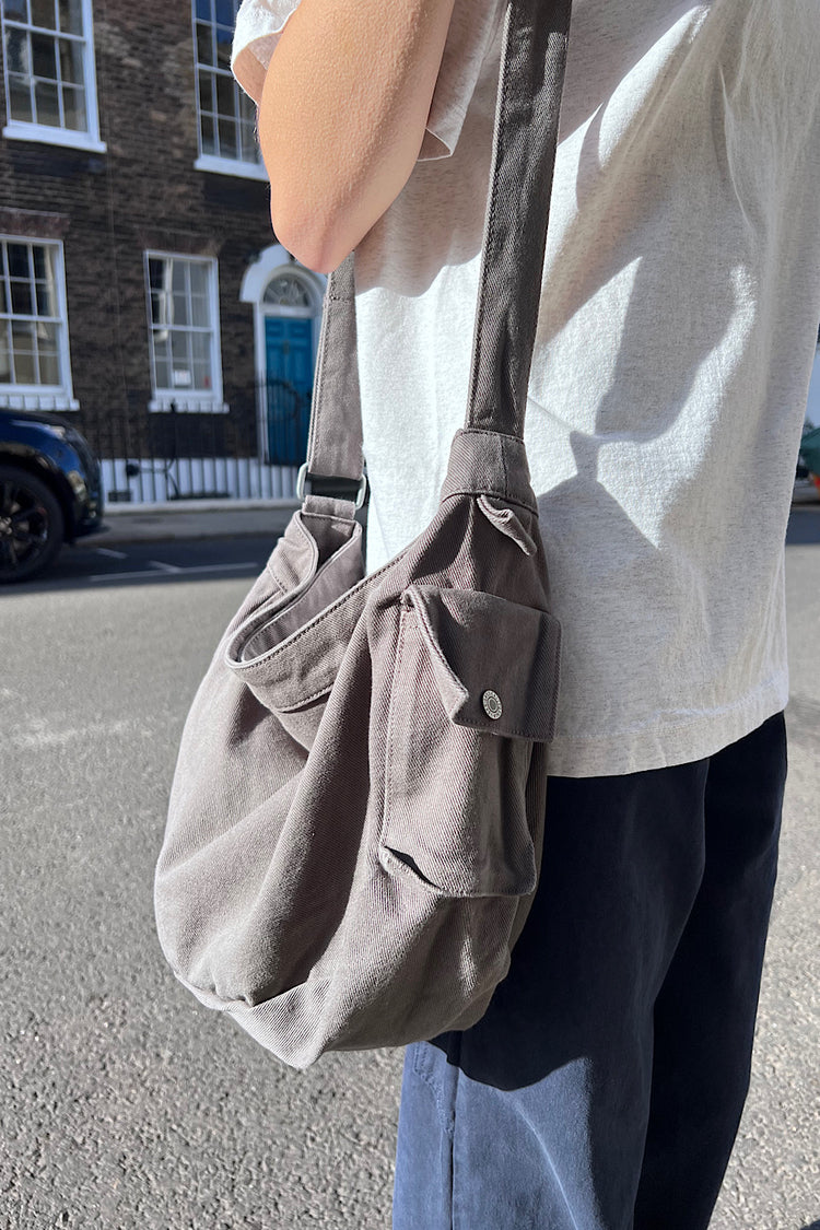 Canvas Shoulder Bag | Charcoal