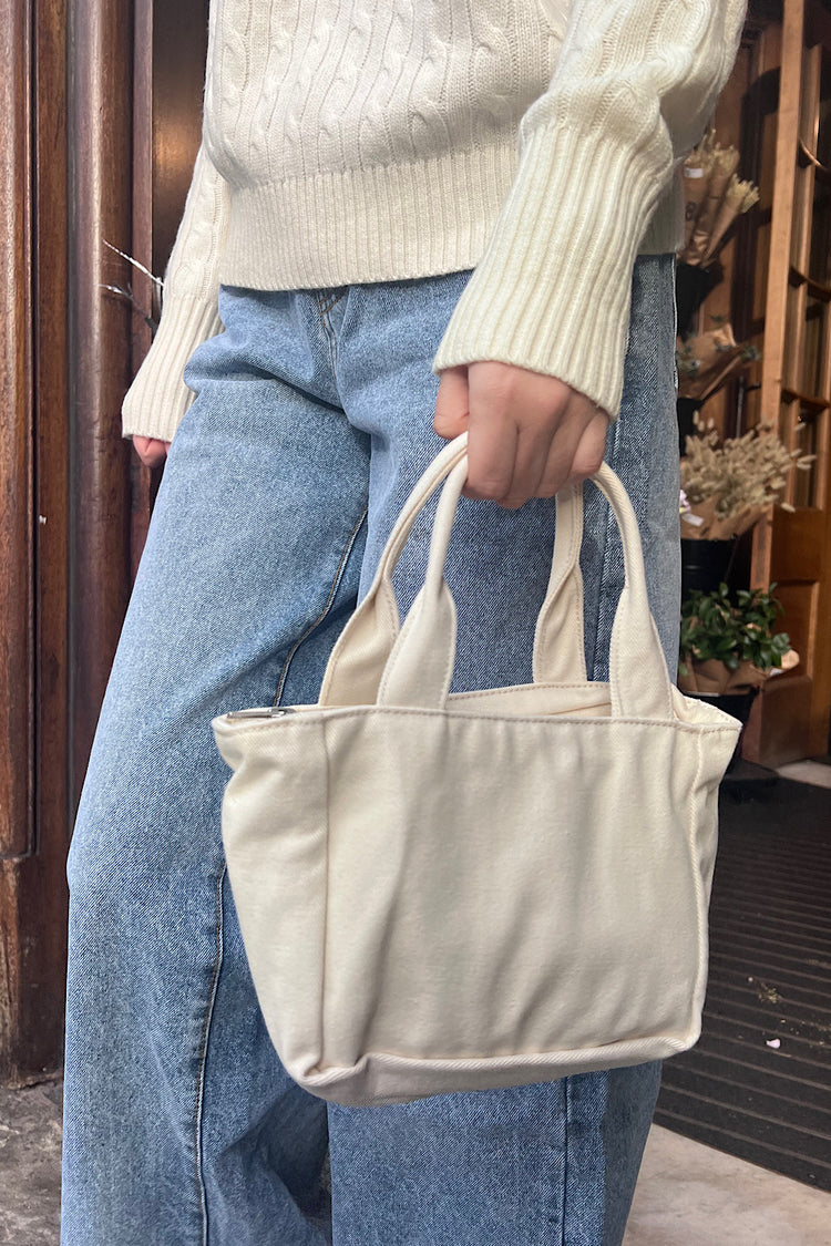 Mini canvas tote outlet bag