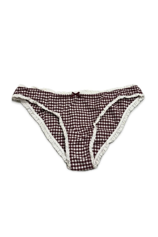 Burgundy Gingham / XS/S