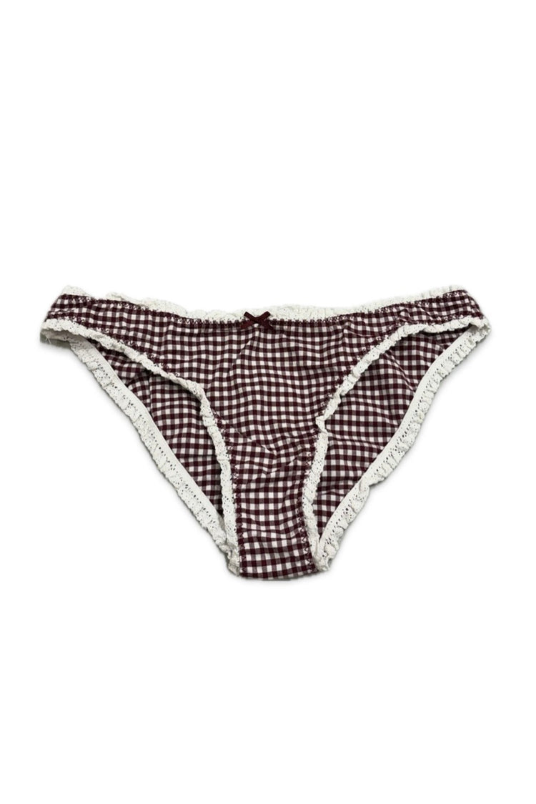 Gingham Underwear | Burgundy Gingham / XS/S