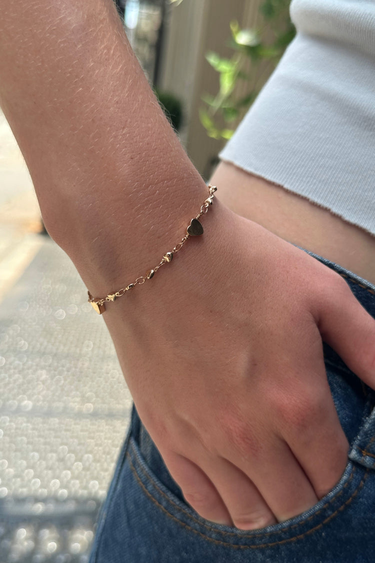 Heart Bracelet | Gold