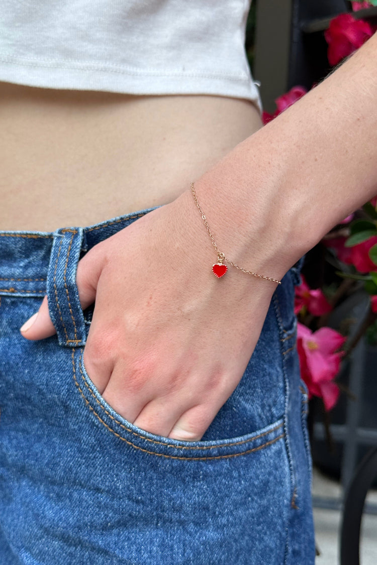 Heart Bracelet | Red