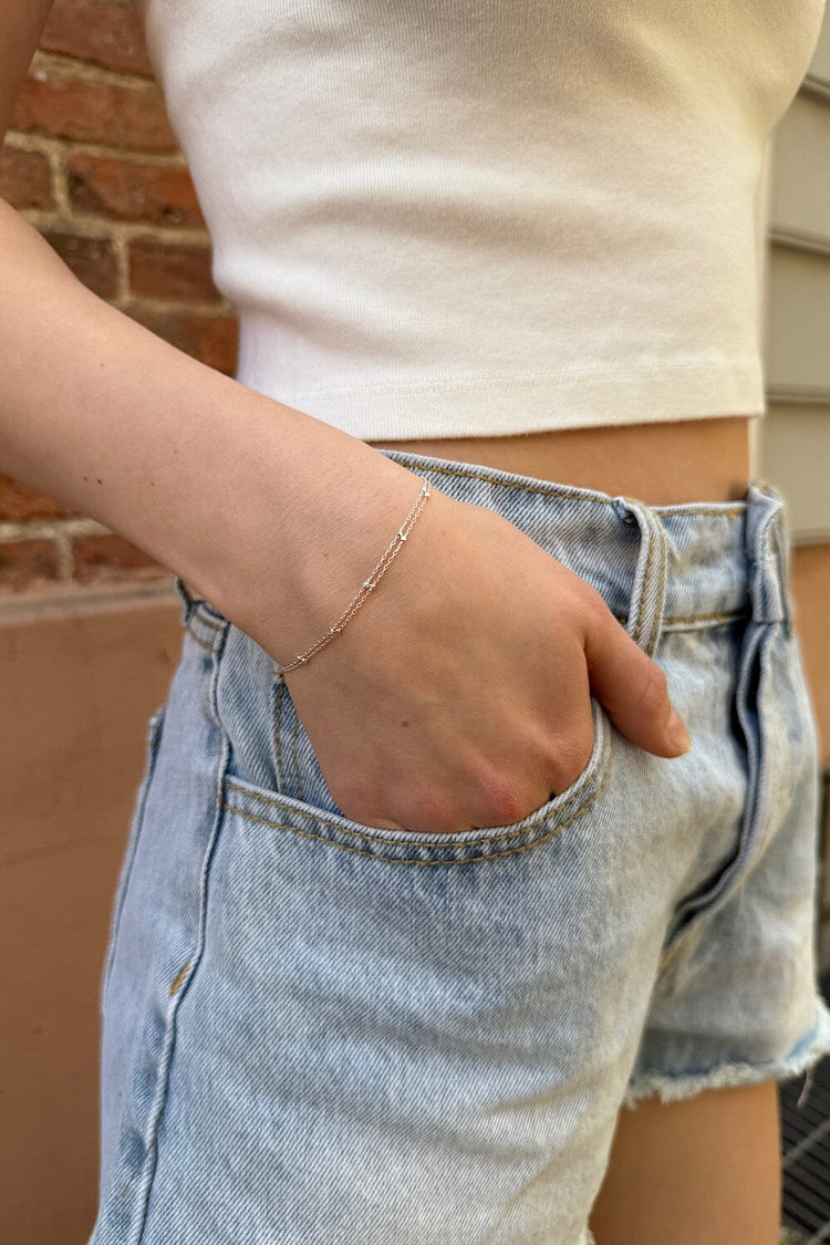 Double Chain Bracelet | Silver