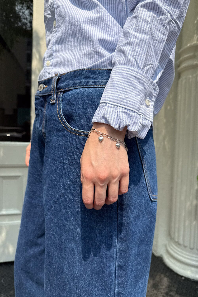 Heart Chain Bracelet | Silver