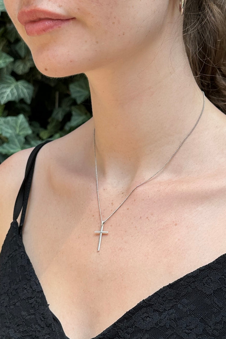 Cross Necklace | Silver