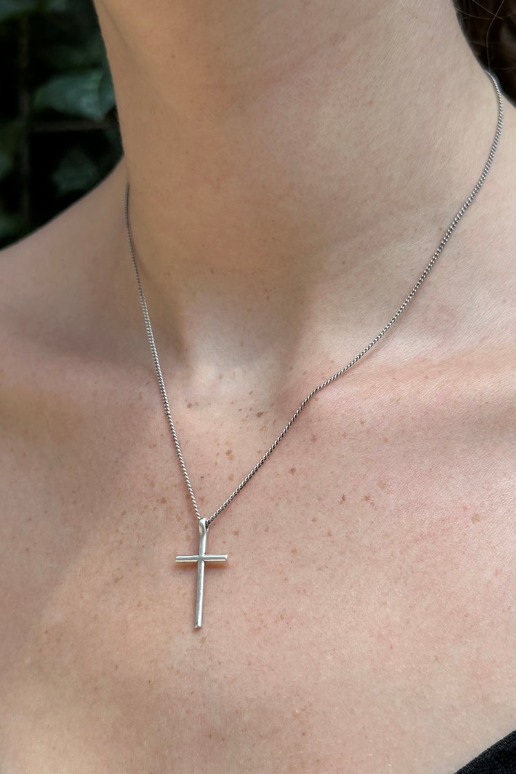 Cross Necklace | Silver