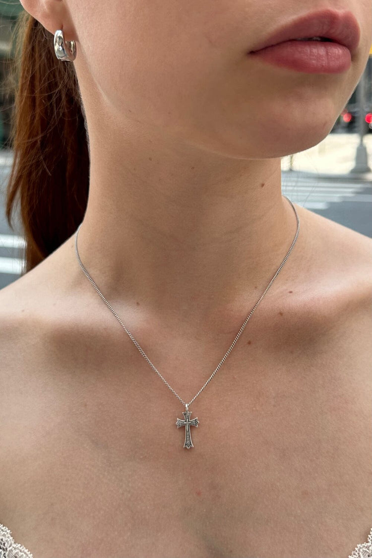 Cross Necklace | Silver