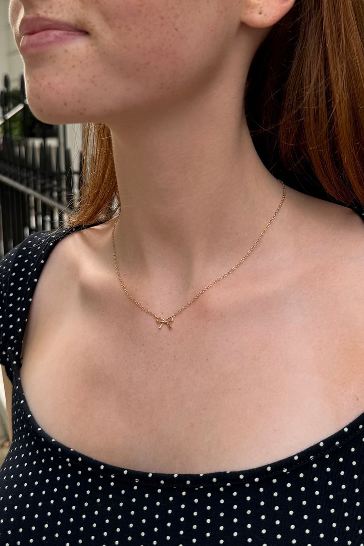 Bow Necklace | Gold