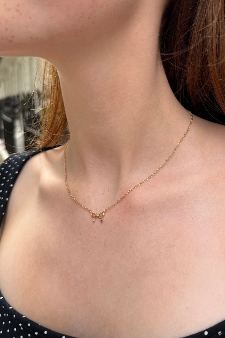 Bow Necklace | Gold