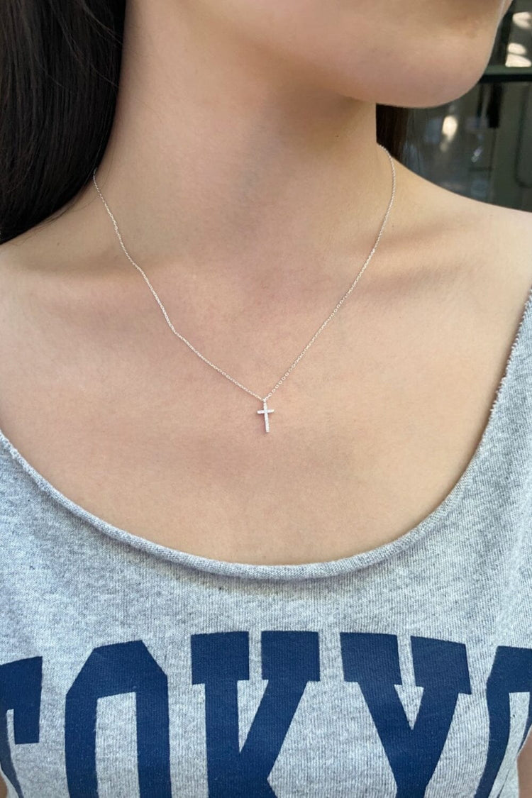 Sterling Silver Cross Necklace | Silver