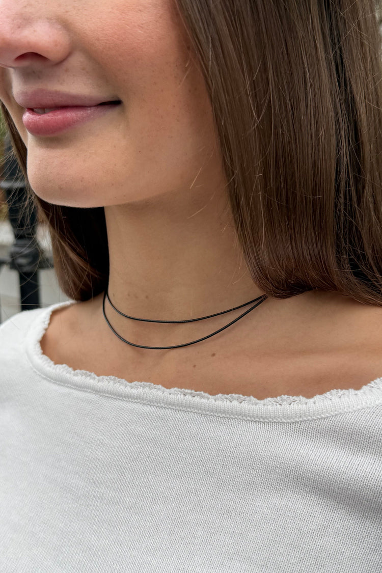 Rope Choker Necklace | Black