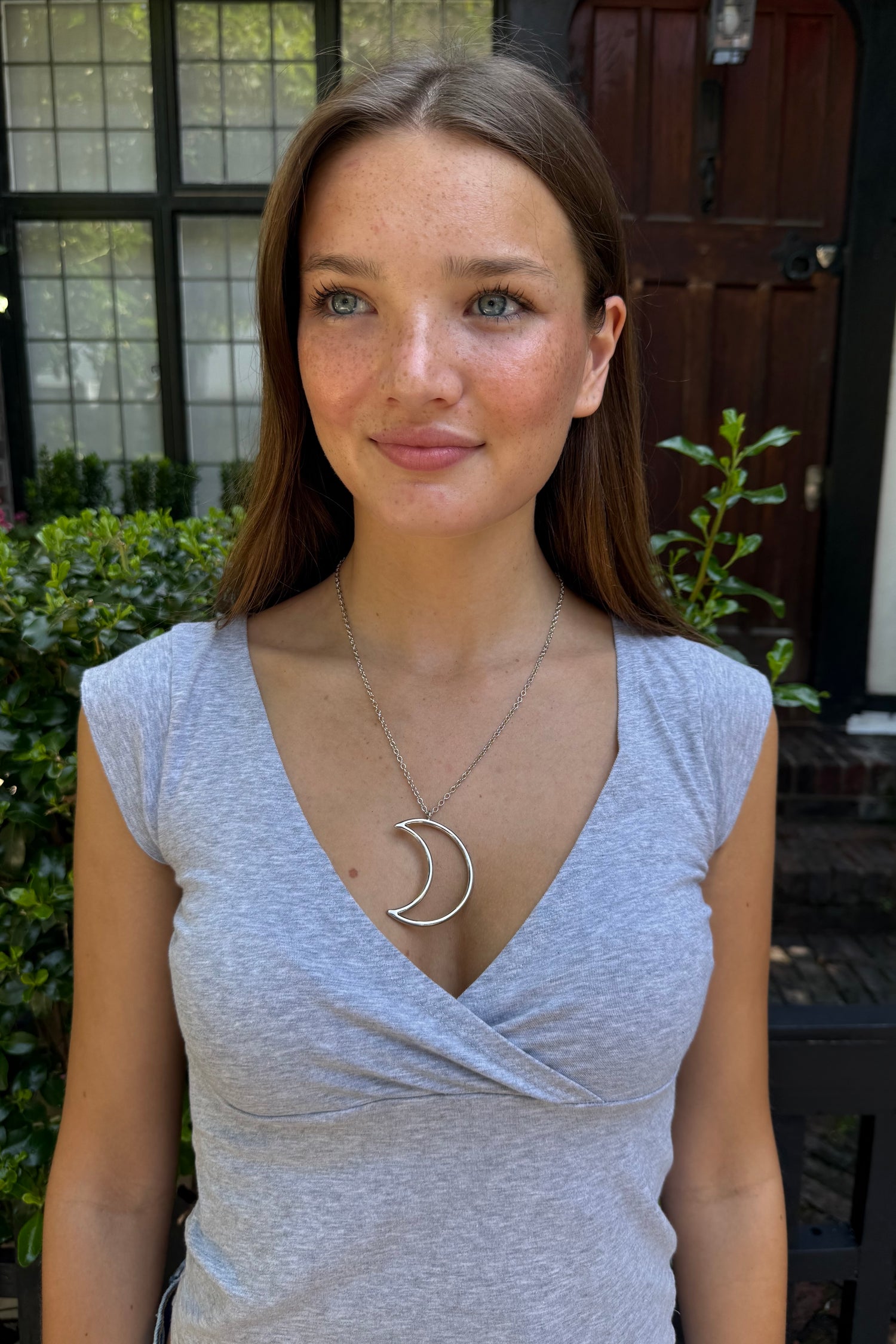Moon Necklace | Silver