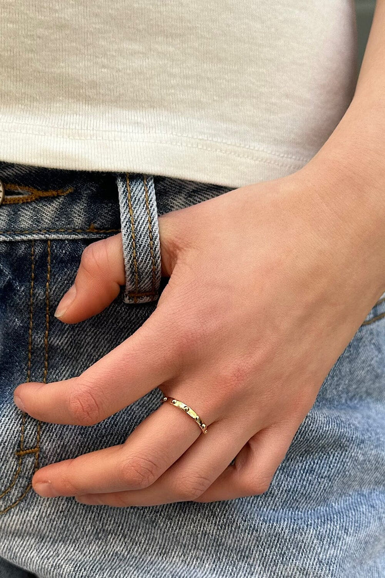 Beads Band Ring | Gold