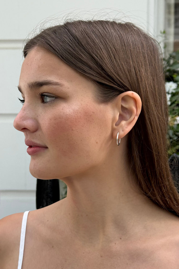 Sterling Silver Hoop Earrings | Silver