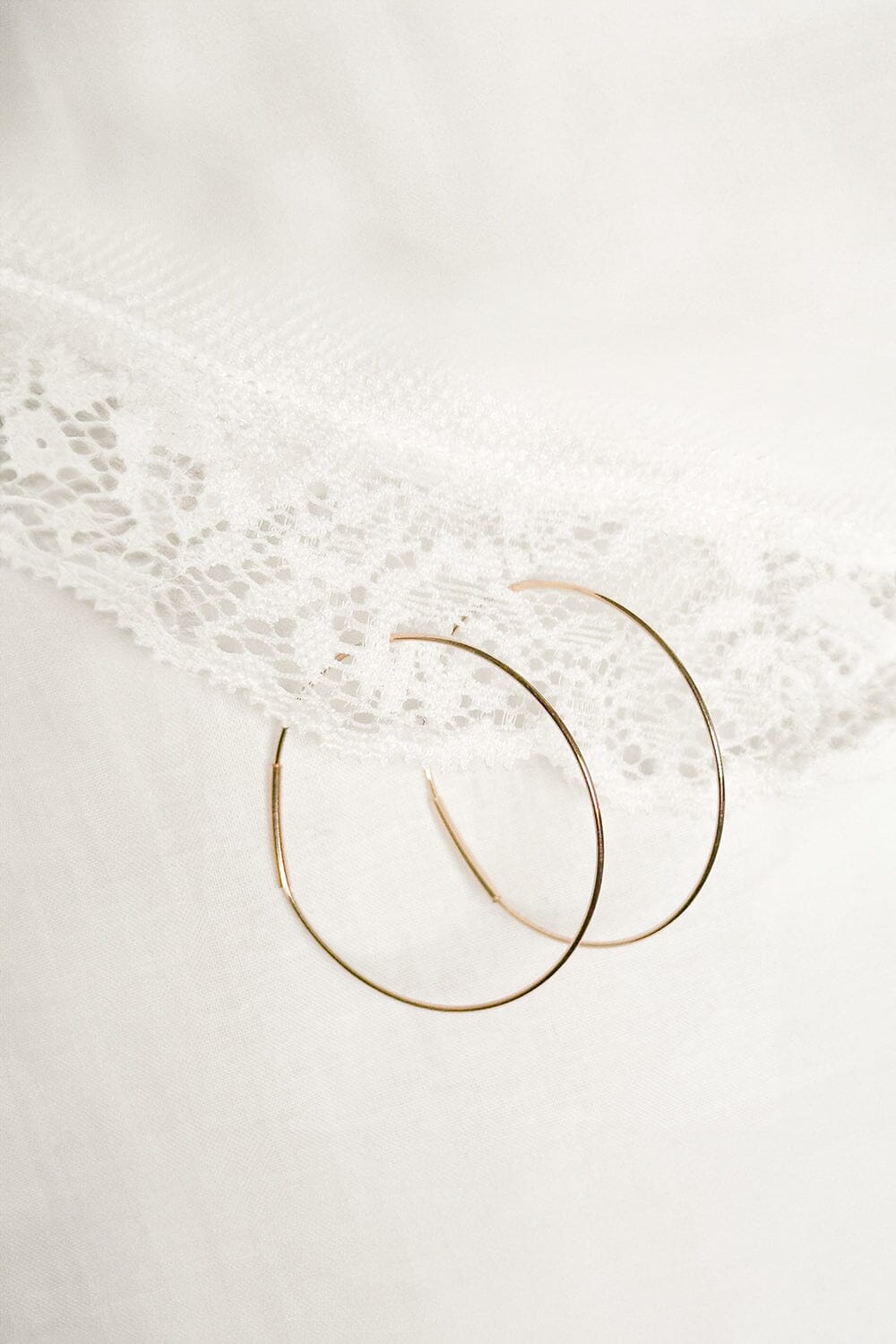 Thin Hoop Earrings | Gold