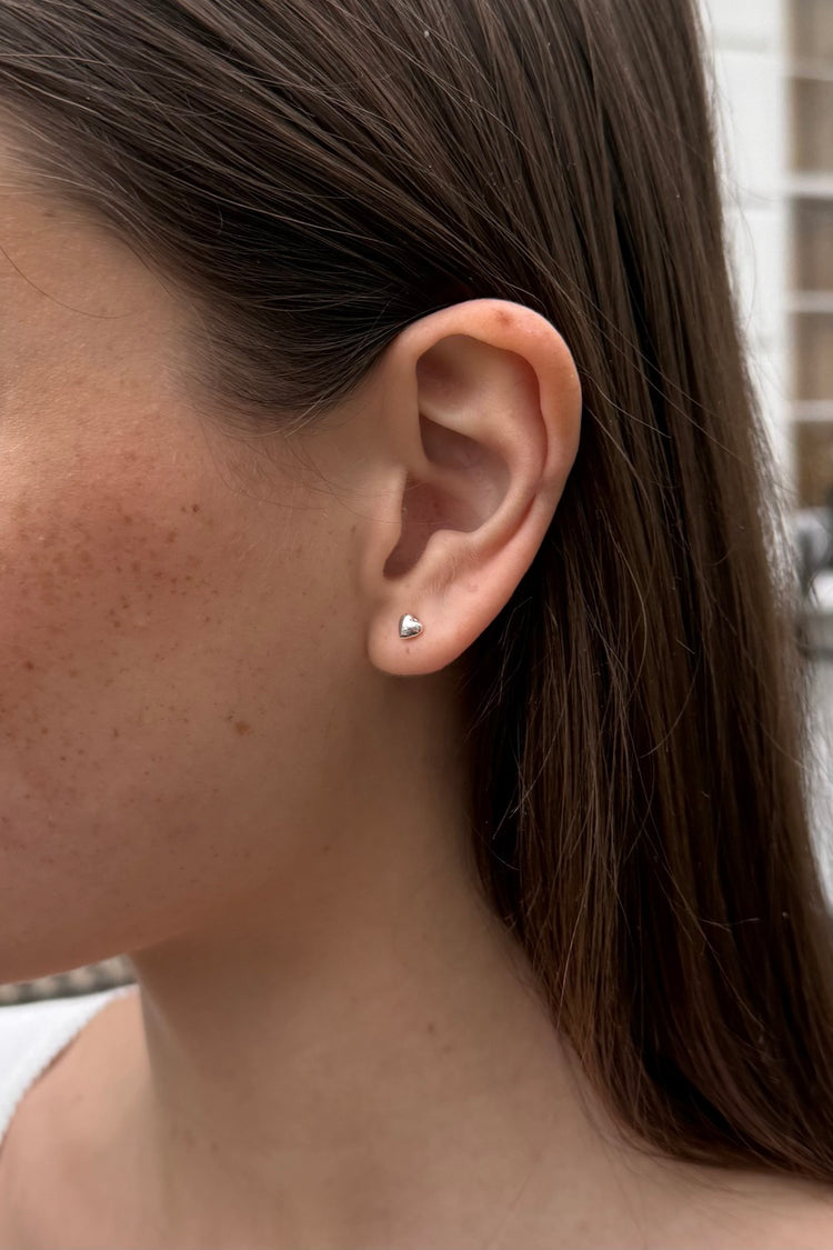 Heart Earrings | Silver