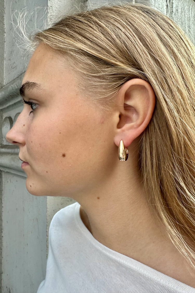 Wide Hoop Earrings | Gold