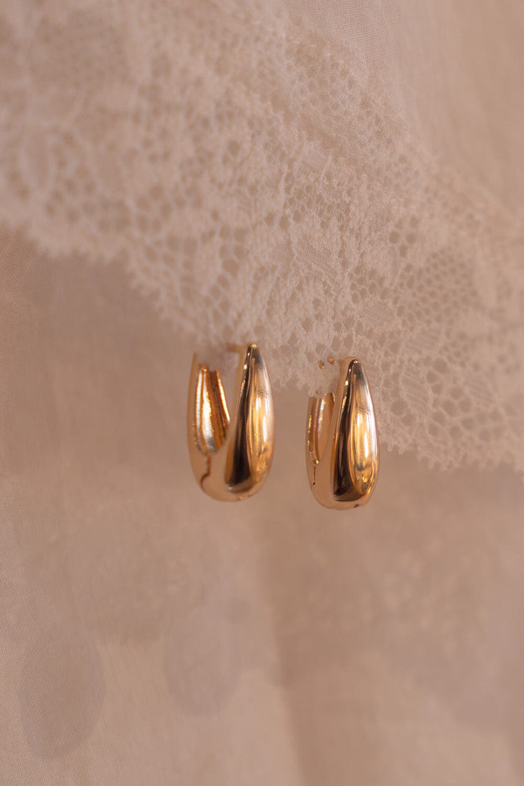 Wide Hoop Earrings | Gold
