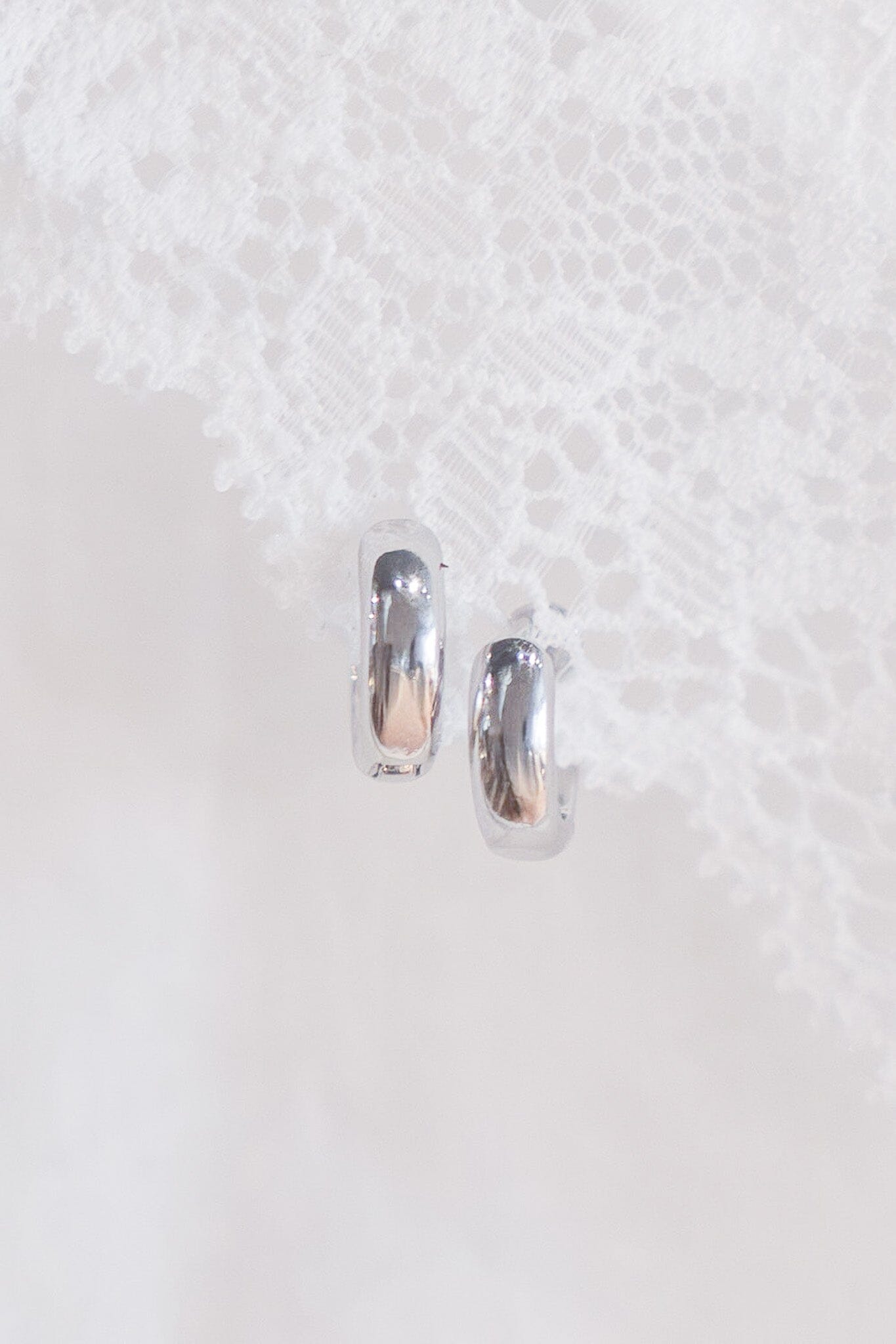Sterling Silver Huggie Earrings | Silver