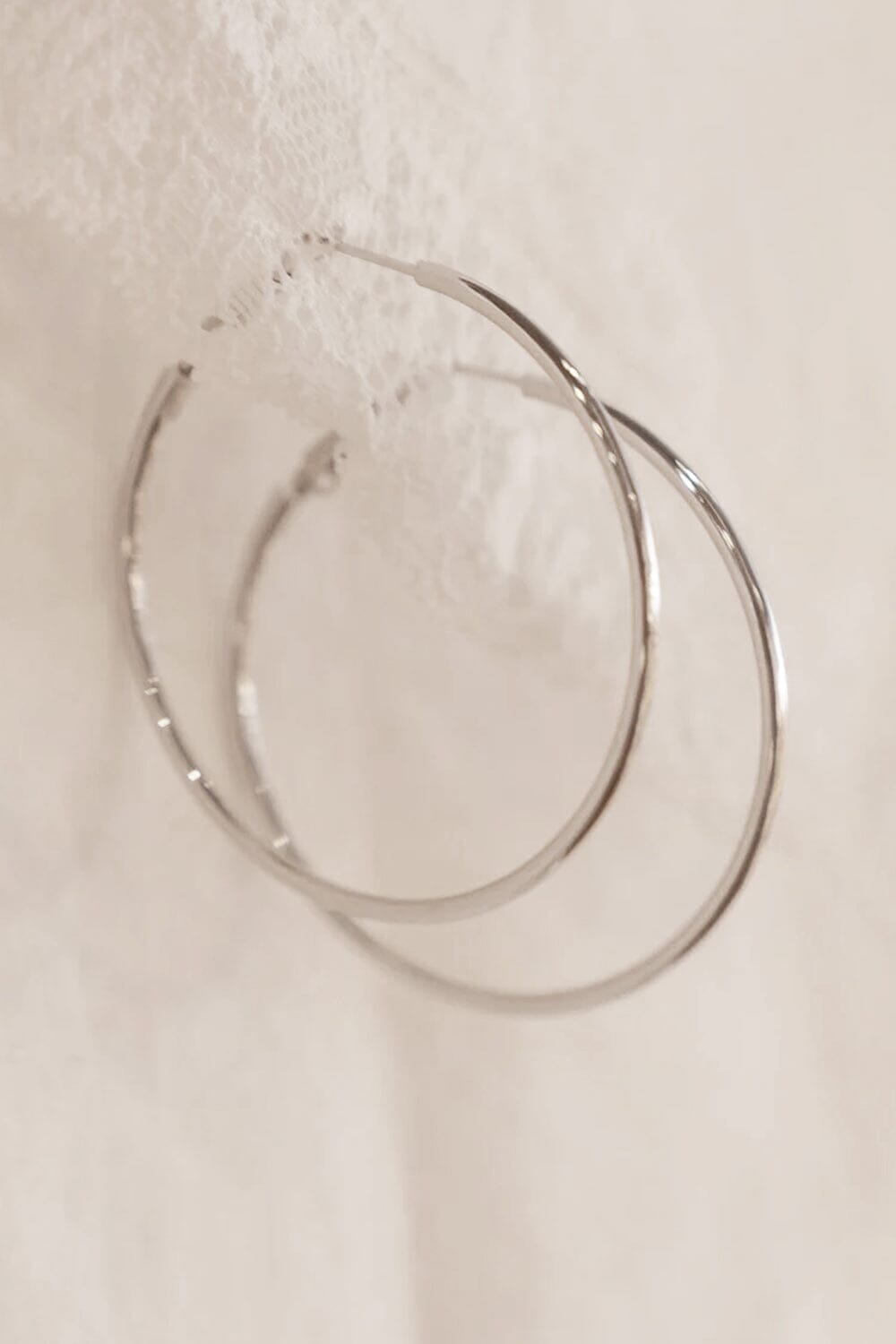 Stainless Steel Hoop Earrings | Silver