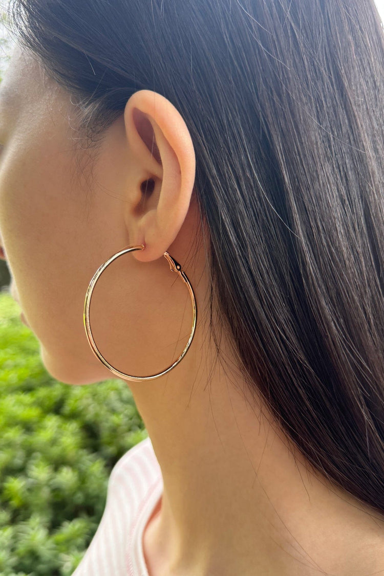 Large Hoop Earrings | Gold