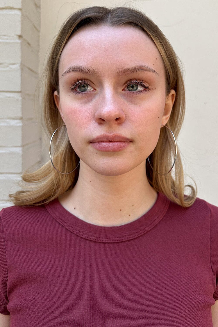 Large Hoop Earrings | Silver