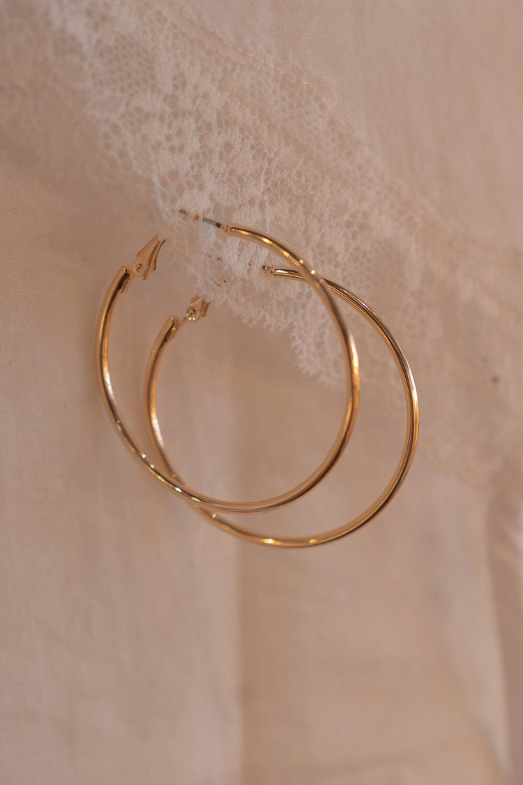 Large Hoop Earrings | Gold