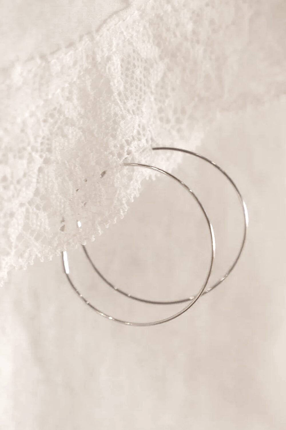 Large Hoop Earrings | Silver