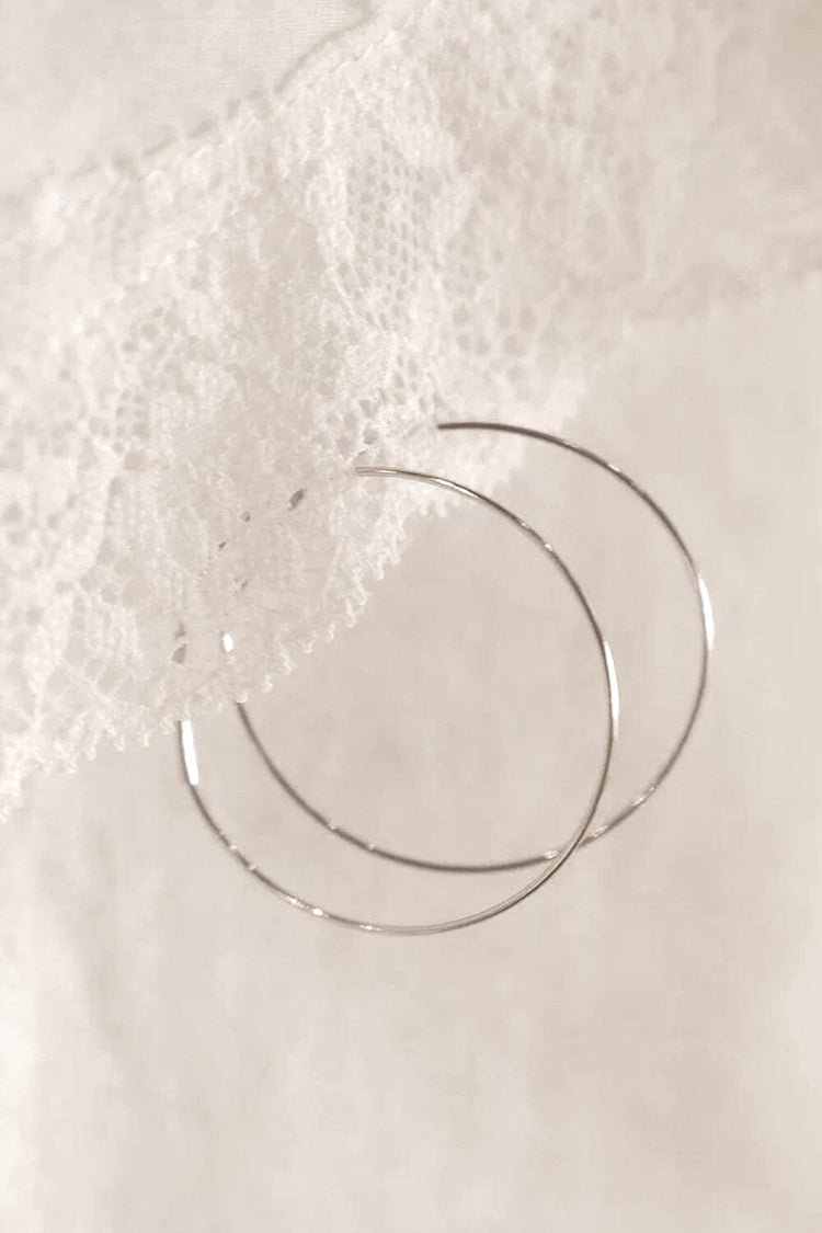 Large Hoop Earrings | Silver