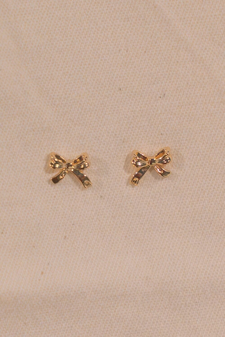 Bow Earrings | Gold