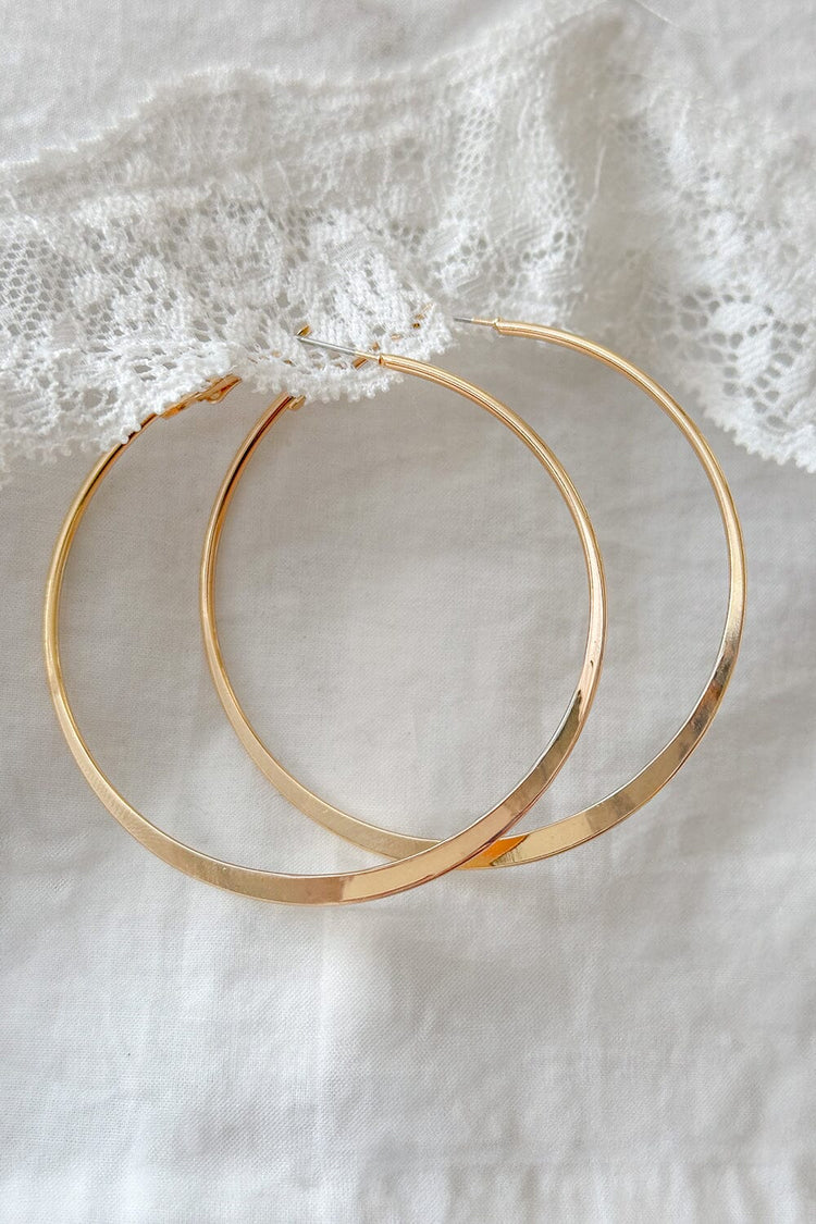 Large Hoop Earrings | Gold