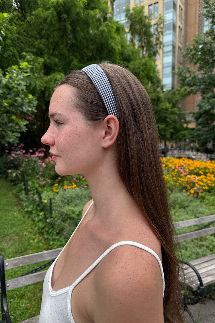 Gingham Headband | Navy White Gingham