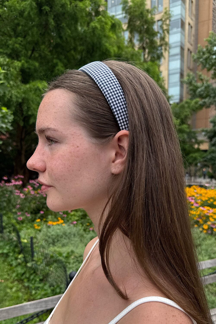 Gingham Headband | Navy White Gingham