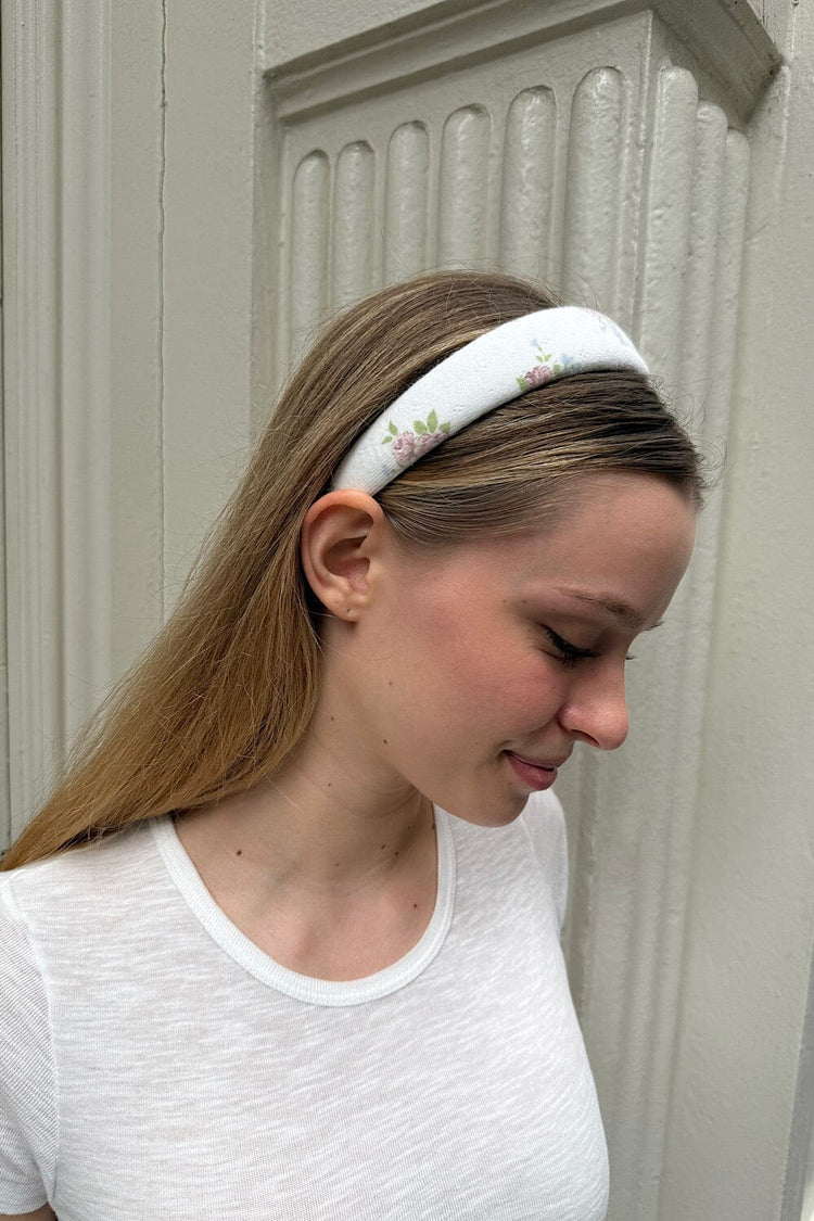 Floral Headband | White Pink Flowers