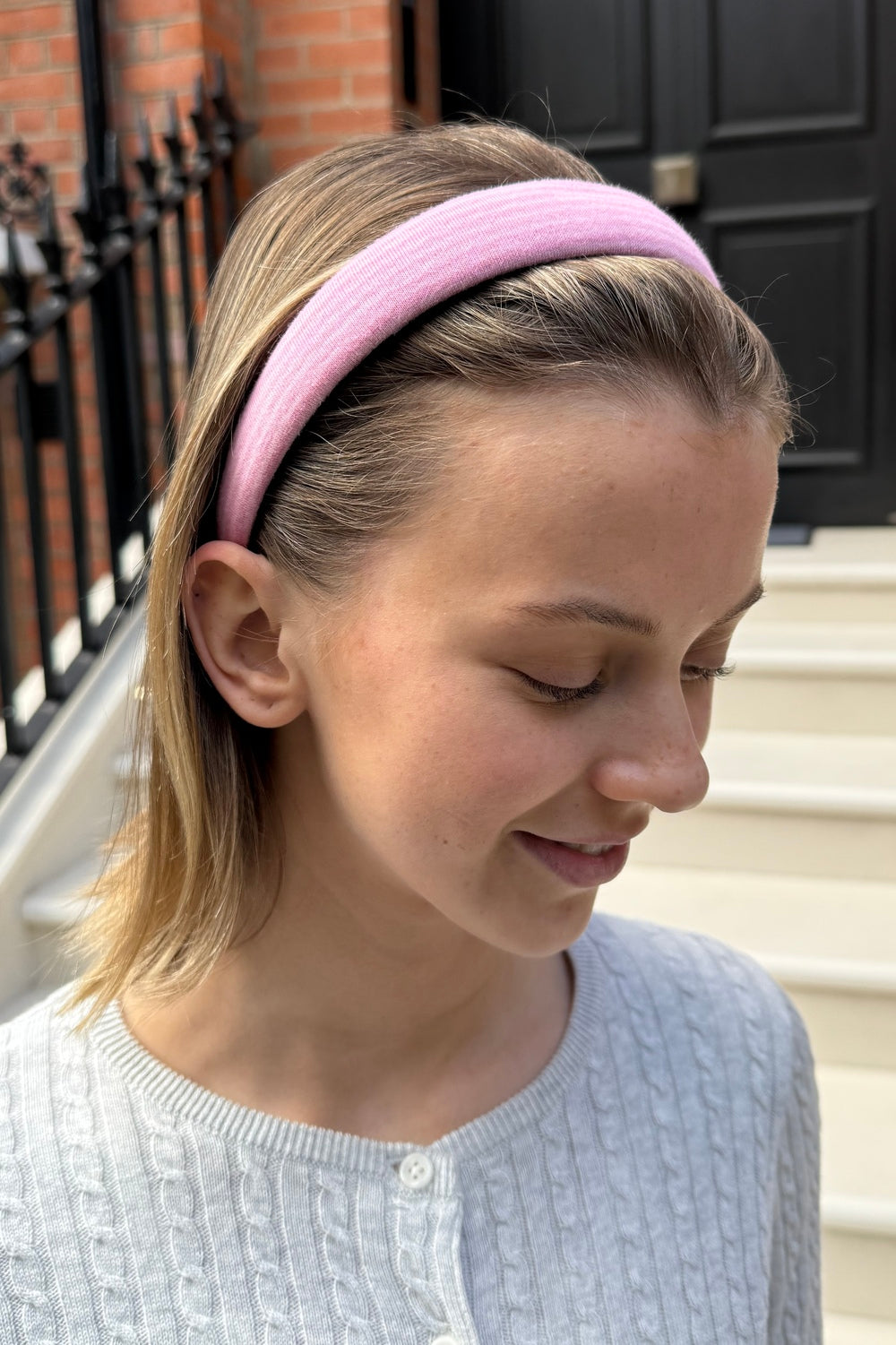 Striped Headband | Bubblegum Pink Stripes