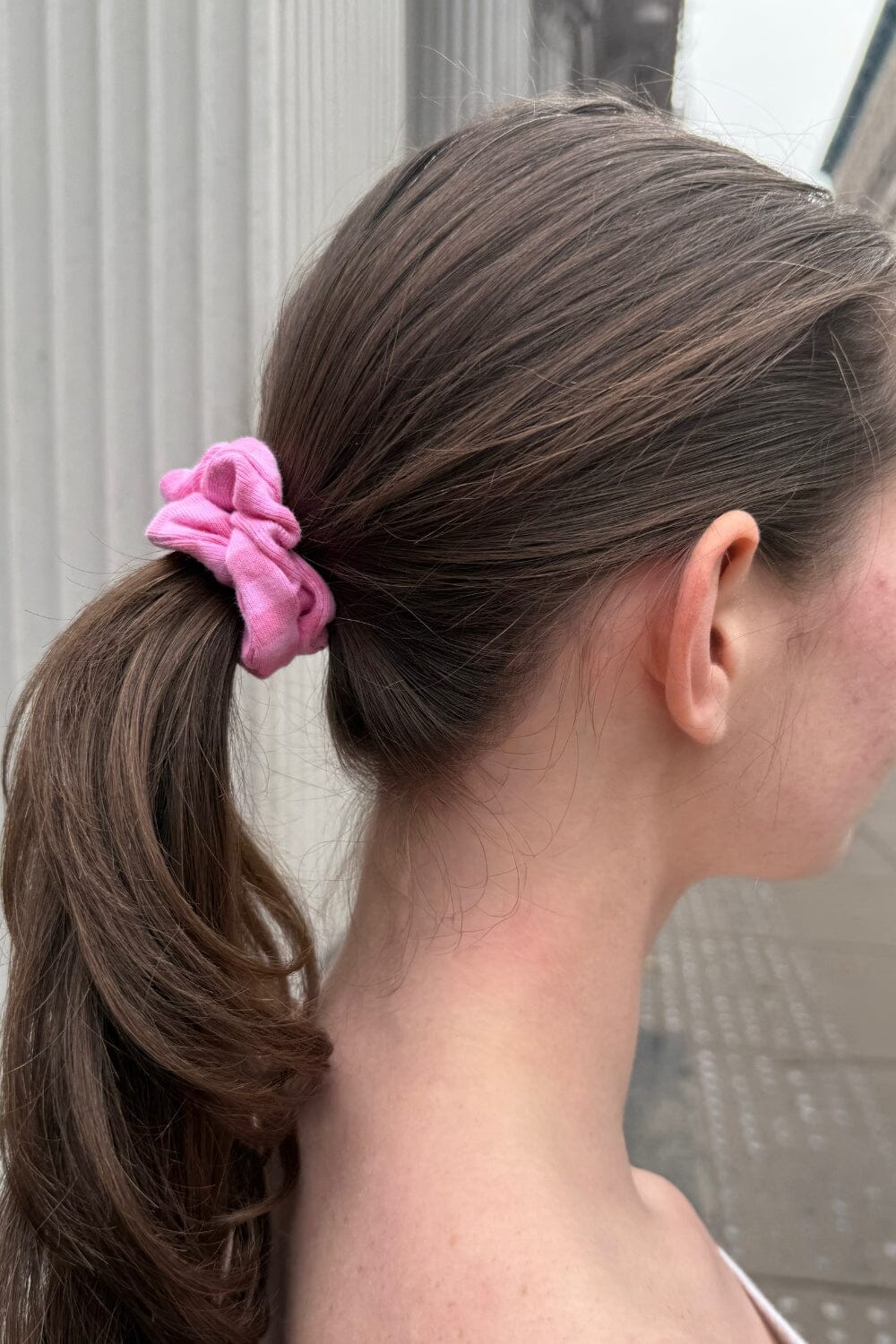 Striped Scrunchie | Bubblegum Pink Stripes