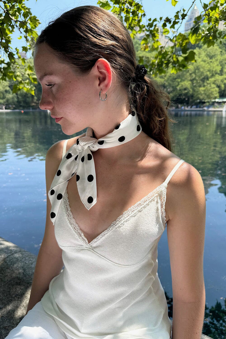 Polka Dot Scarlett | White Black Polka Dots