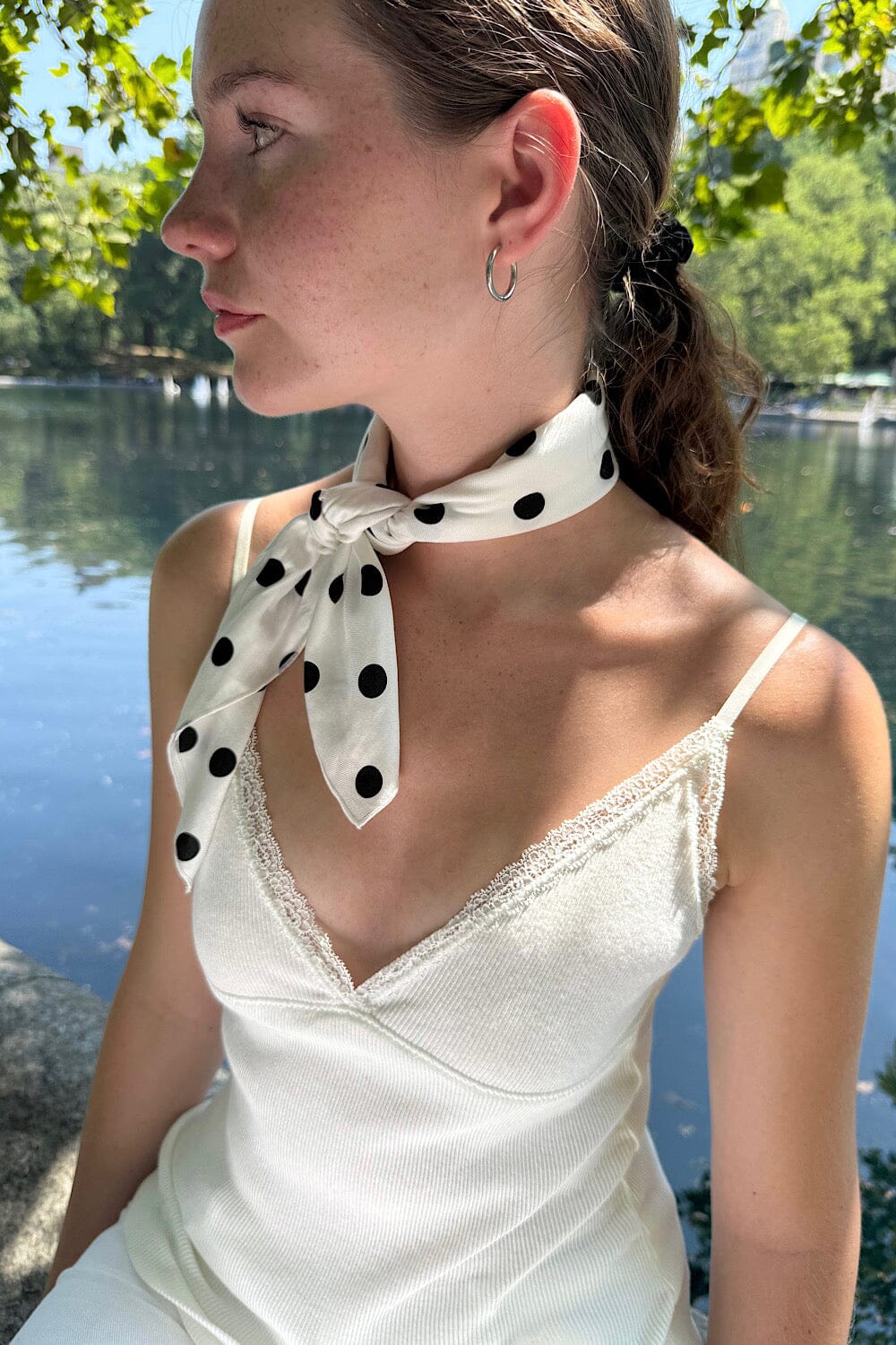 White Black Polka Dots