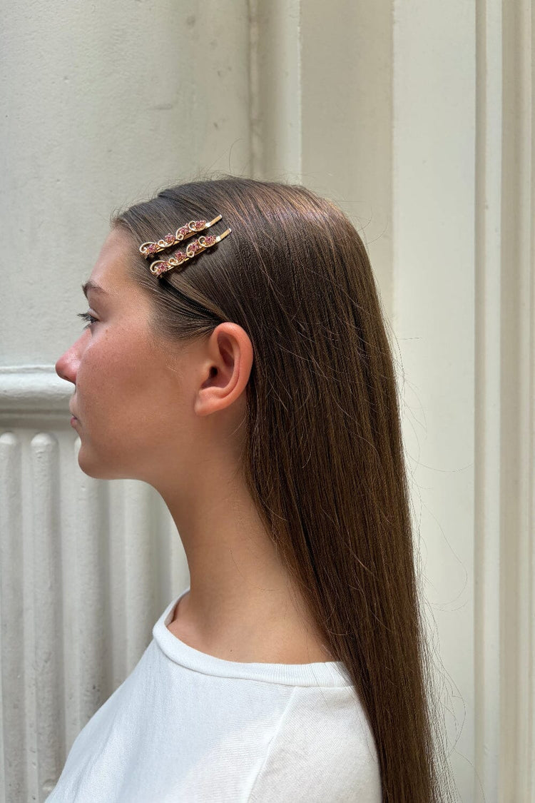Floral Hair Clips | Gold