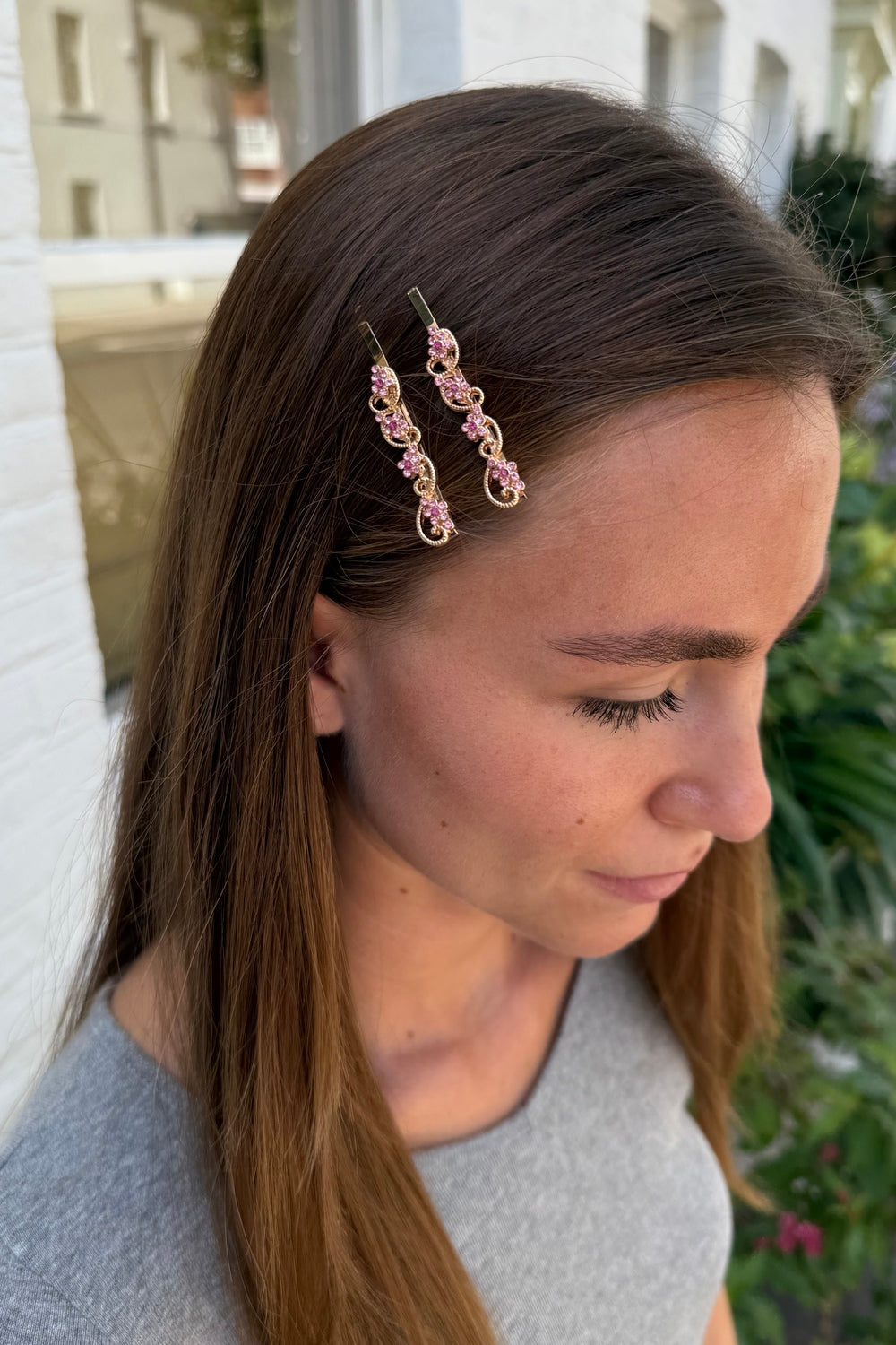Floral Hair Clips | Gold