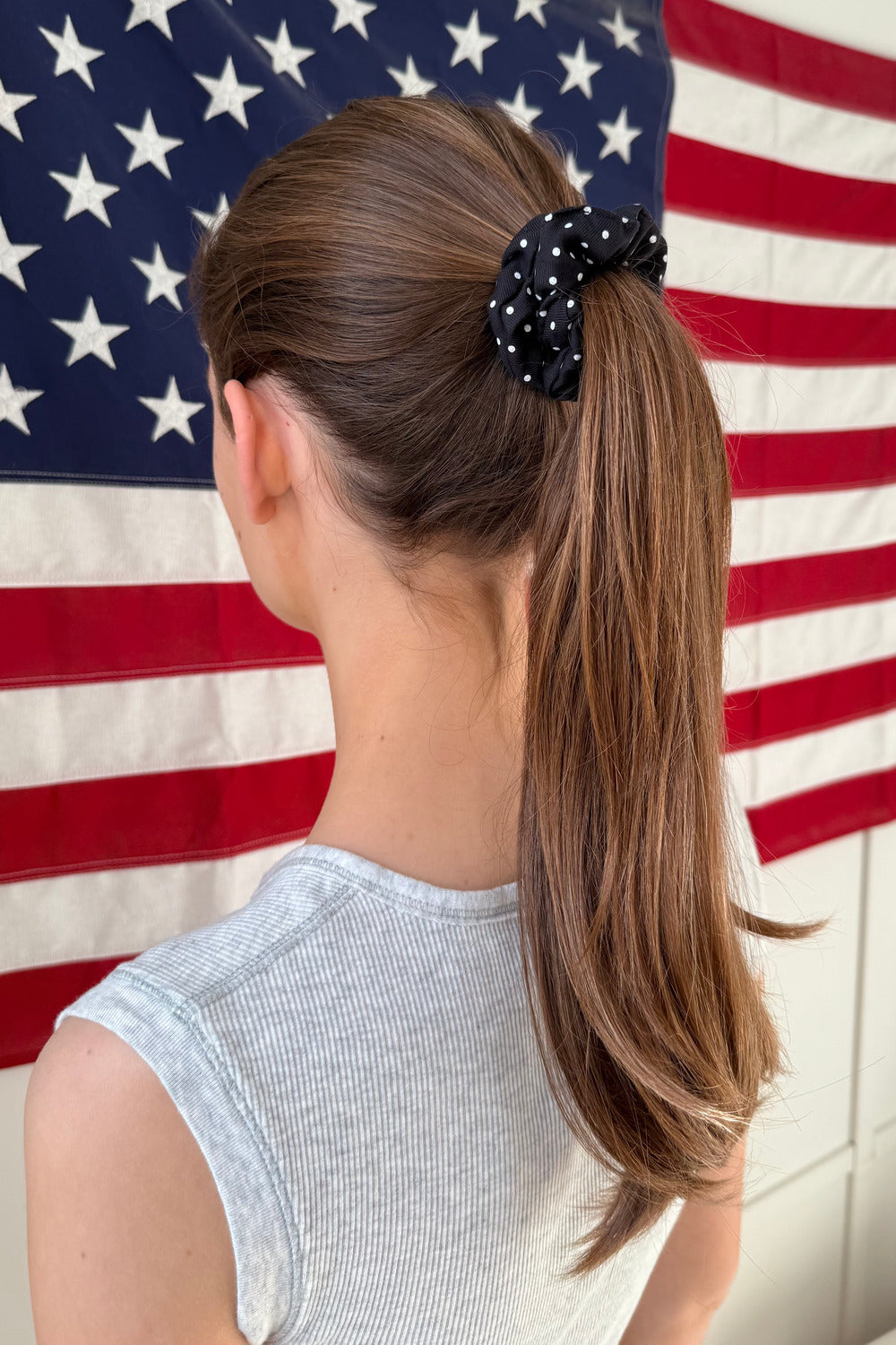 Polka Dots Scrunchie | Black White Polka Dots