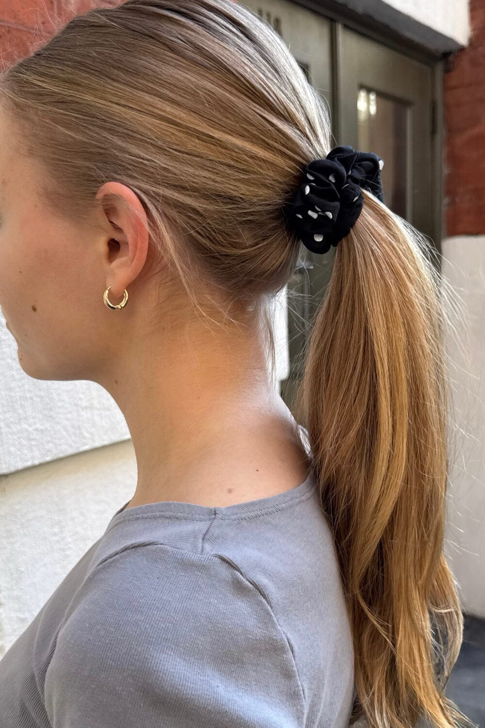 Polka Dots Scrunchie | Black White Polka Dots
