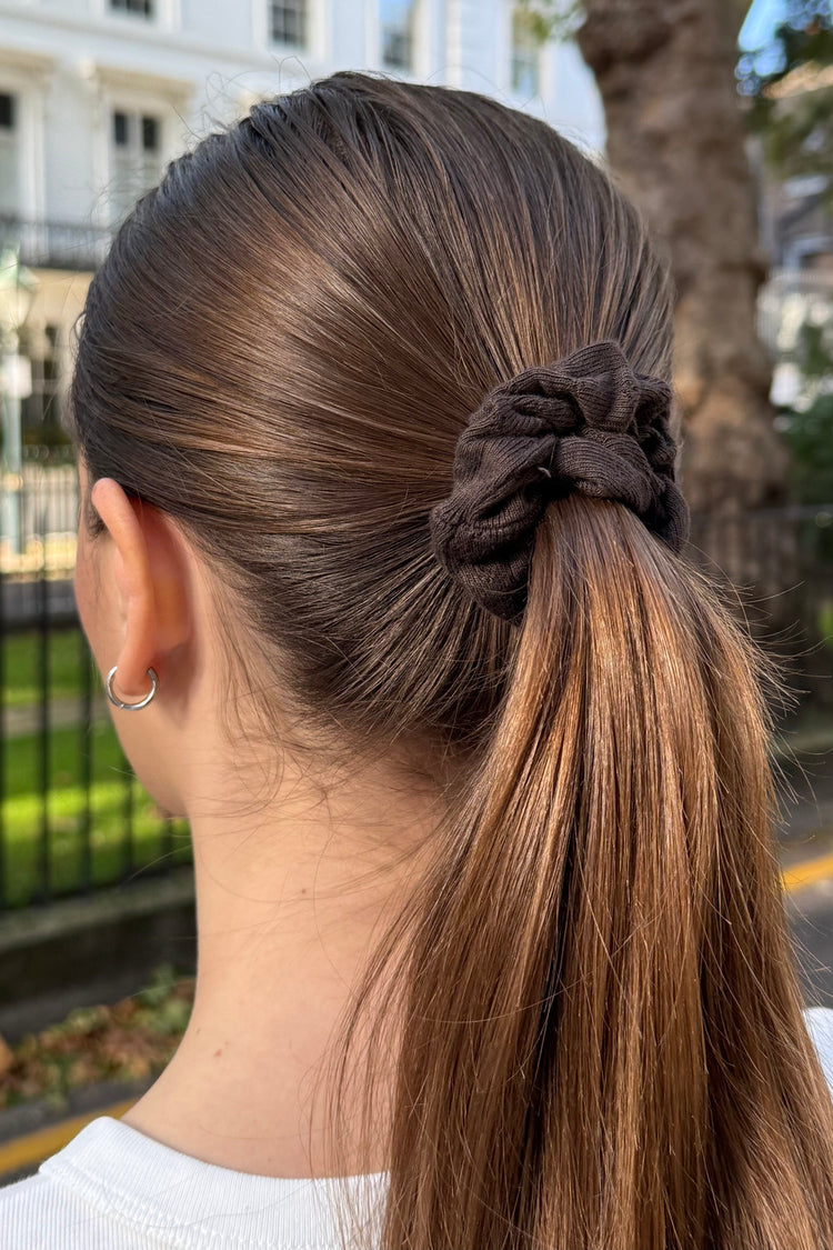Cotton Scrunchie | Dark Brown
