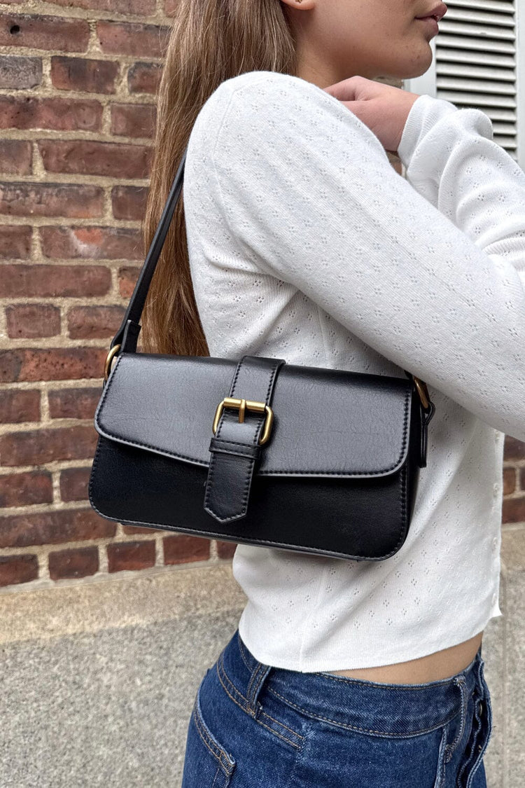 Buckle Shoulder Bag | Black
