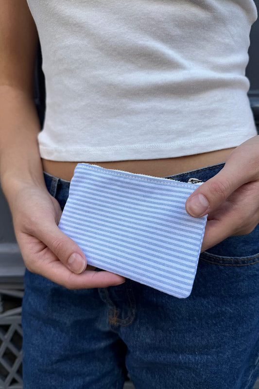 Cloudy Blue White Stripes