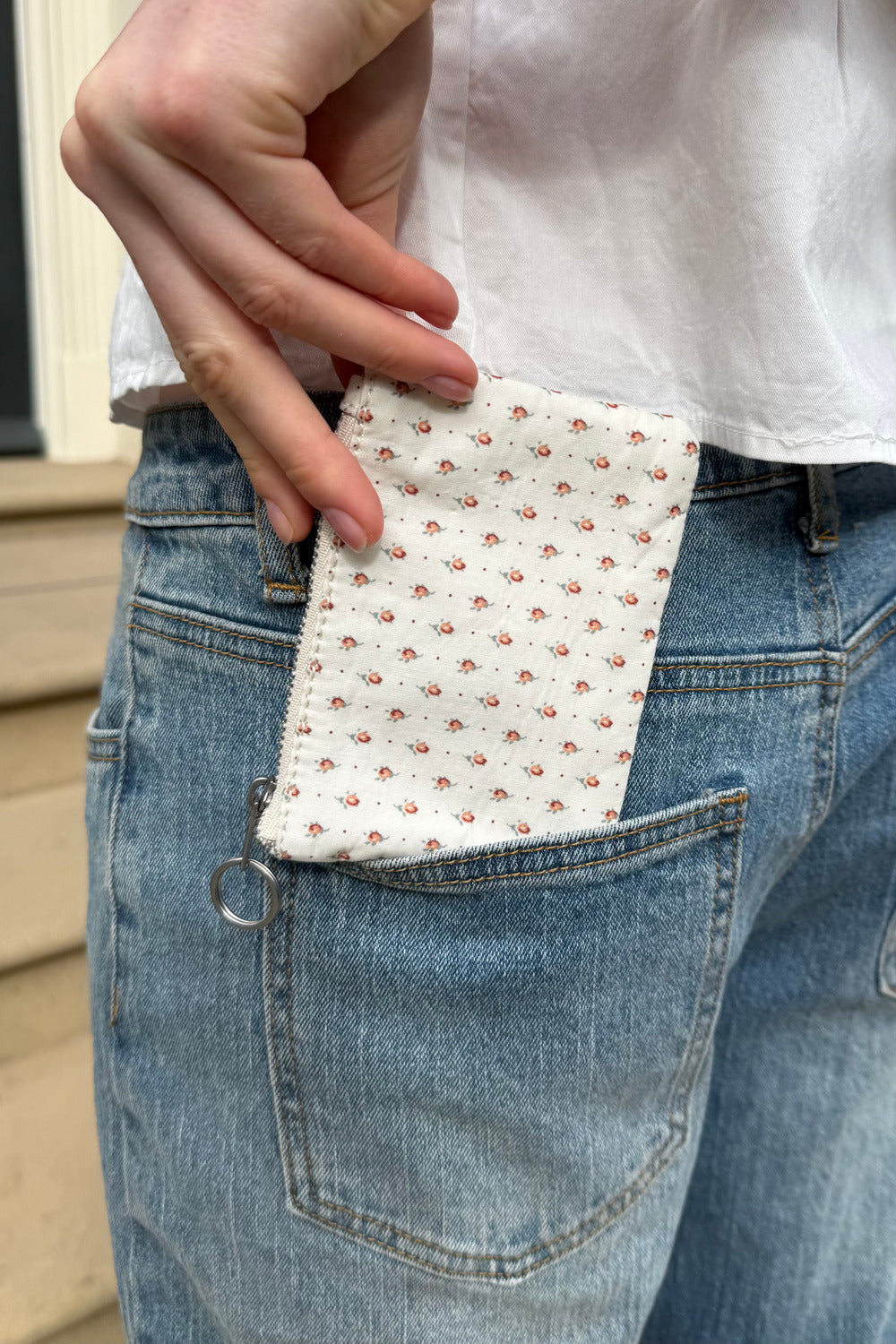 Floral Coin Purse | Pink And Ivory Floral