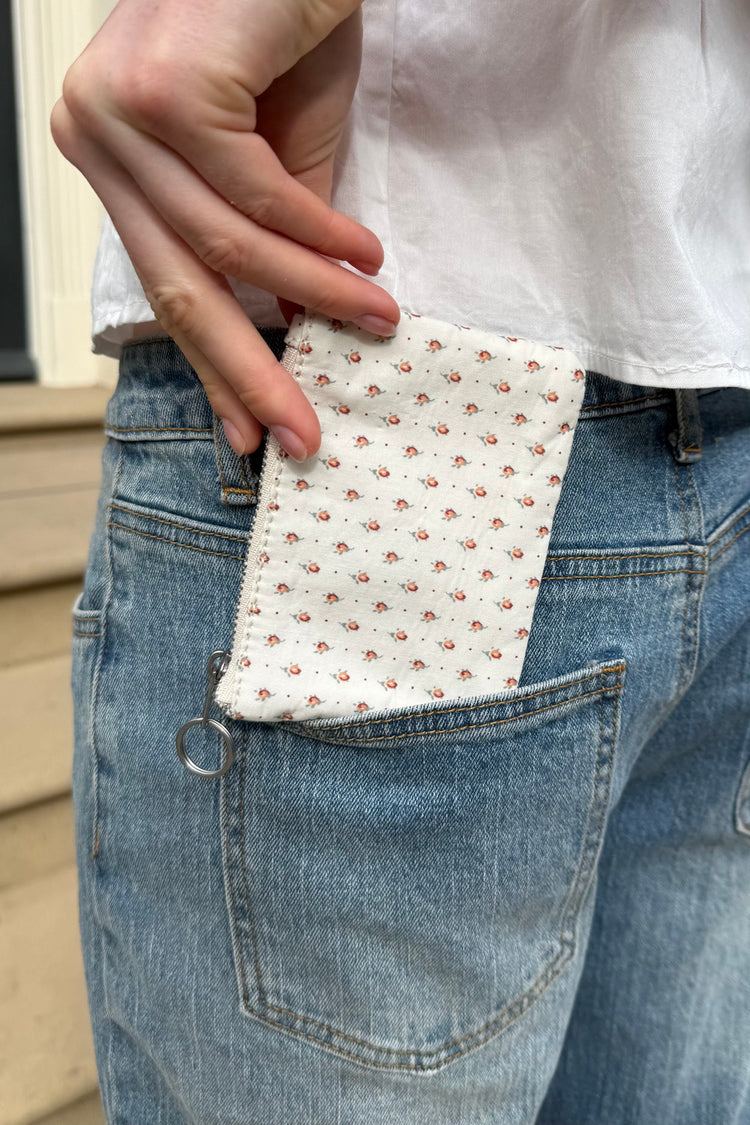 Floral Coin Purse | Pink And Ivory Floral