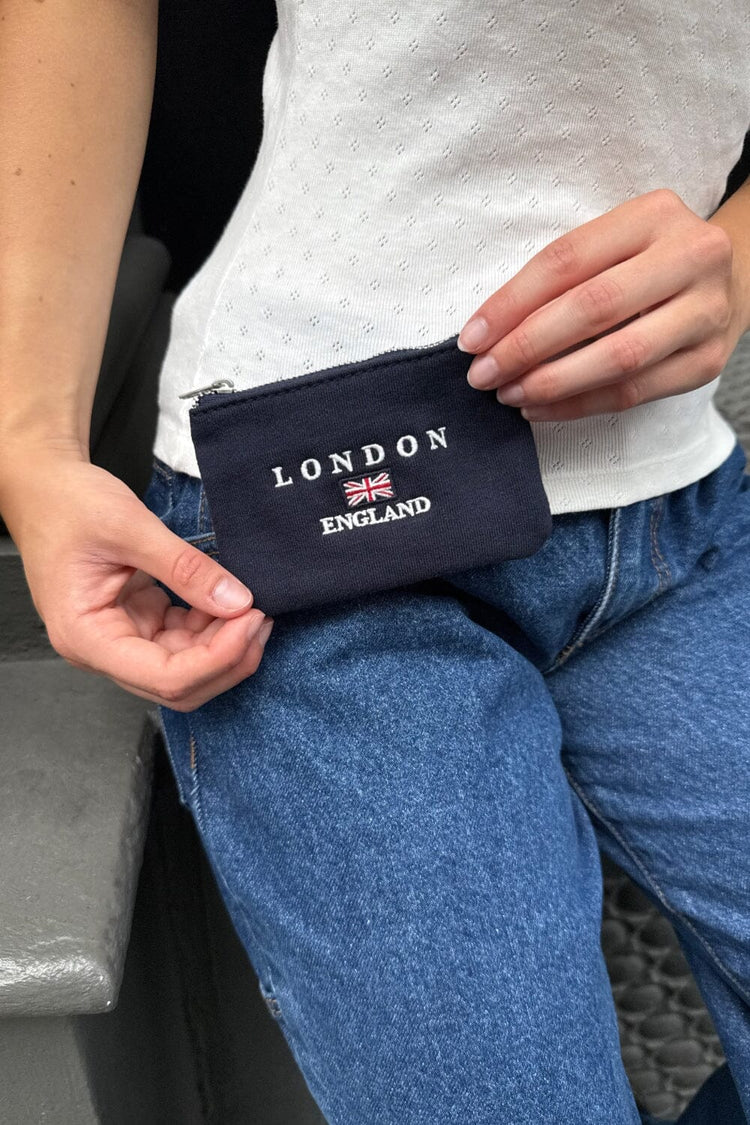 London England Coin Purse | Navy Blue