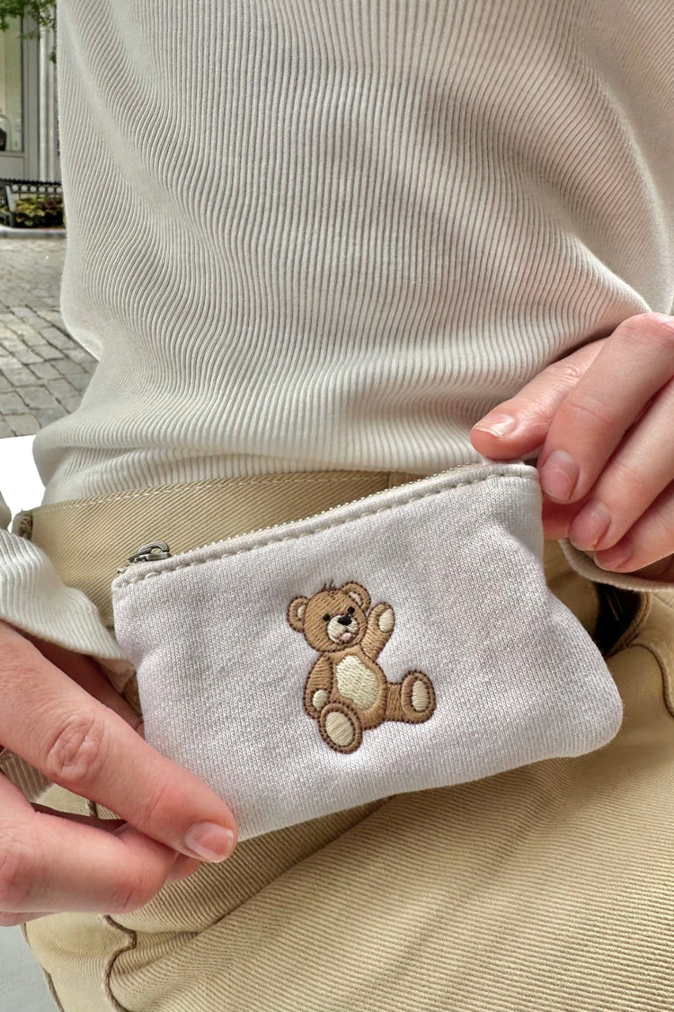 Teddy Bear Coin Purse | Off White