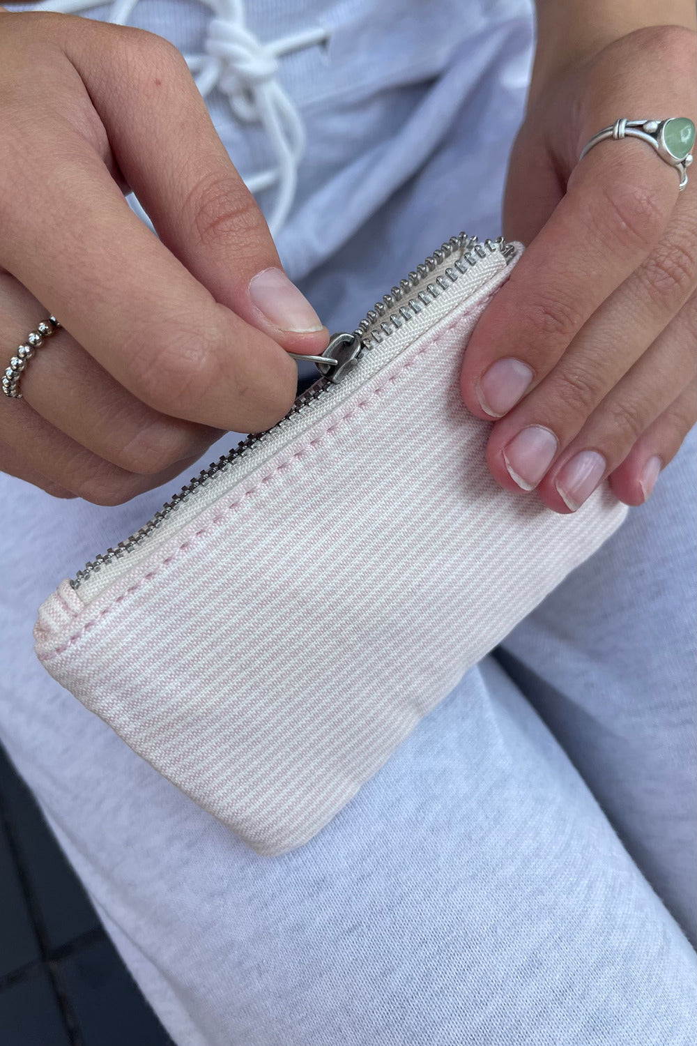 Light Pink White Stripes